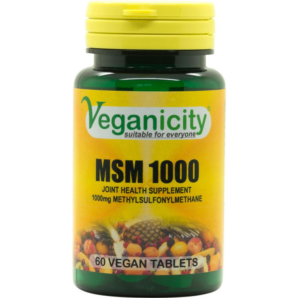 MSM 1000mg 60 tab. Veganicity