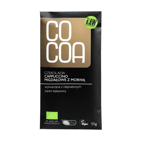 Czekolada RAW cappuccino migdał morwa 50g Cocoa-9522